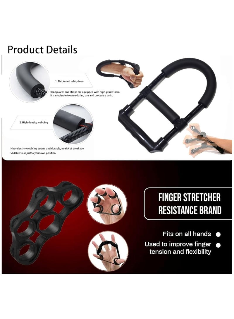 founder Hand Grip Strengthener-7 Pack Hand Strengthener Trainer Kit with Finger and Hand Exerciser,Wrist Strengthener,Hand Grip Strengthener,Massage Ball,Stress Relief Ball for Men/Women - Image 5