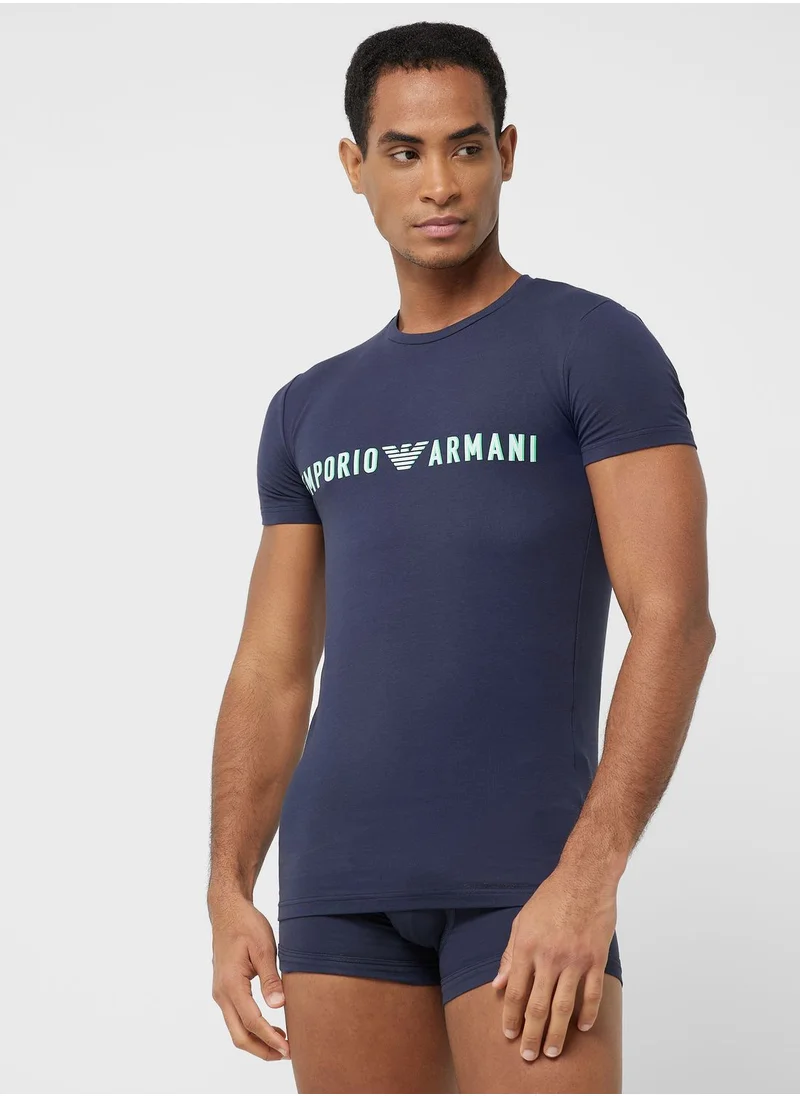 EMPORIO ARMANI Logo T-Shirt & Trunks Set