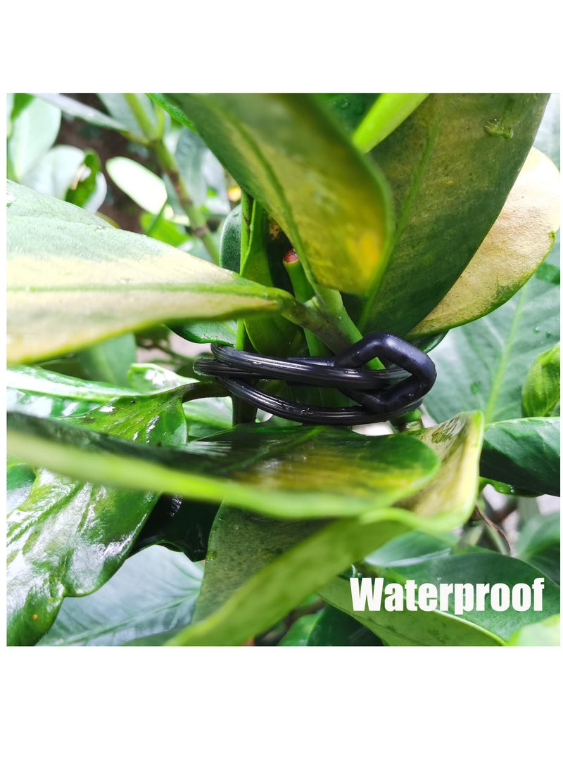 Loquat 5PCS 18-Inch Silicone Cable Tie with Holes, Reusable Steel-Core Silicone Twist Ties,Bundling and Holding Cord Tie for Indoor and Outdoor Use, Black - Image 4