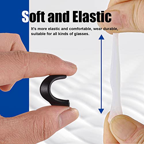 SMARTTOP Eyeglass Ear Grip-20 Pairs eye glasses ear grippers Anti-slip holders for ears,Silicone Ear Hook,glasses ear grip Retainer for Sports Glass Sunglasses Reading - Image 3