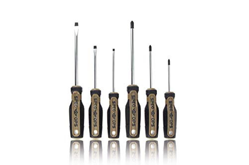 Spec-Ops Spec Ops SPEC-S Tools 6-Piece Screwdriver Set, Phillips & Slotted, Magnetic Tip, 3% Donated To Veterans - Image 1
