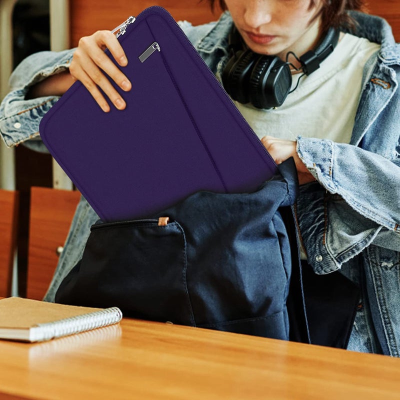 AREYLO 15.6 inch Laptop Sleeve, Durable Carrying Bag Protective Case Briefcase Handbag with Front Pocket, Slim Computer Cover for 15-16 Inch HP, Dell, Lenovo, Asus, Notebook, Purple - Image 5