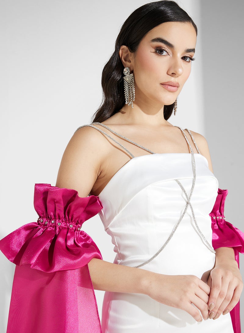 Namshi x Satin Column Dress - Image 3