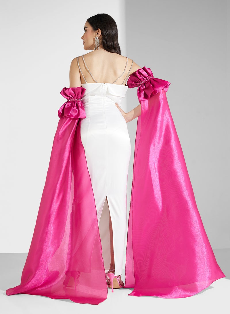 Namshi x Satin Column Dress - Image 2