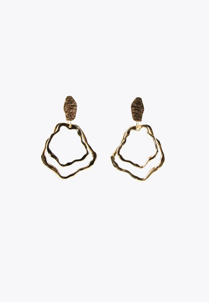 Lola Casademunt Multishape Golden Earrings