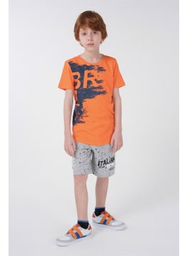 Neon Printed Boy Short Sleeve T-Shirt