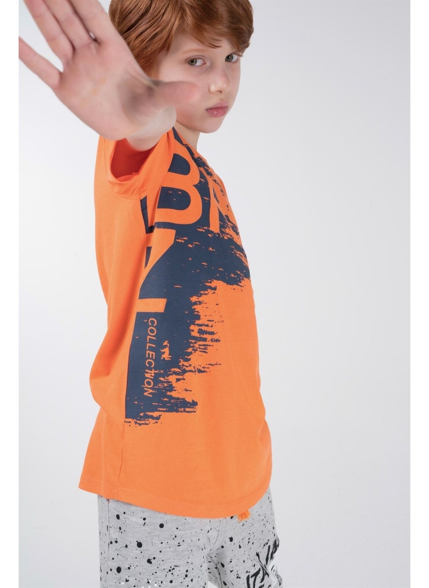 BRZ Collection - Neon Printed Boy Short Sleeve T-Shirt - Image 1