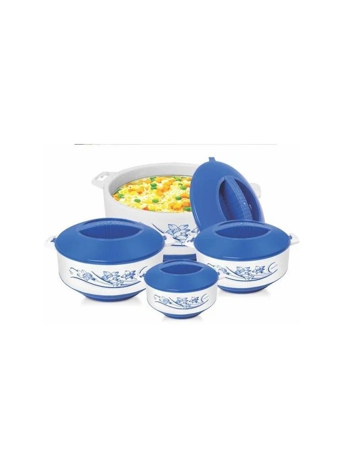 4pc Hot Pot Insulated Food Warmer  Hotpot thermal in blue 