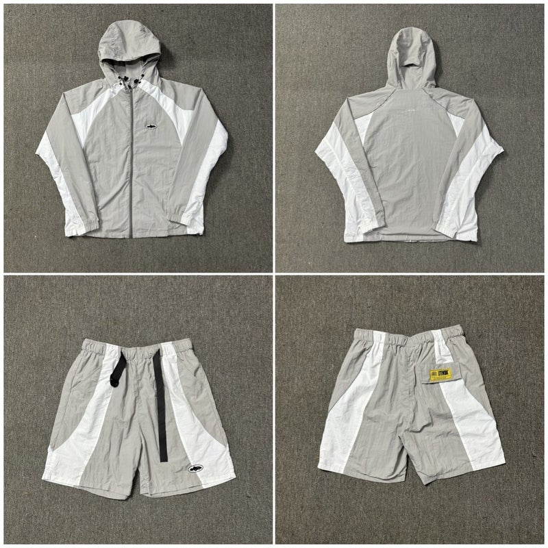 Corteiz New Badge Logo Contrast Color Charge Clothes Thin Jacket Sports Shorts Men'S And Women'S Loose Casual Suit - Image 1