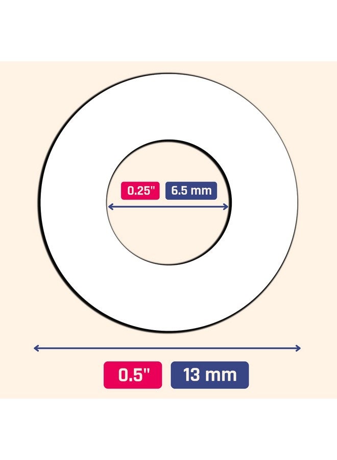 TownStix 4000 Pack Paper Hole Reinforcement Stickers 0.25" White - Image 2