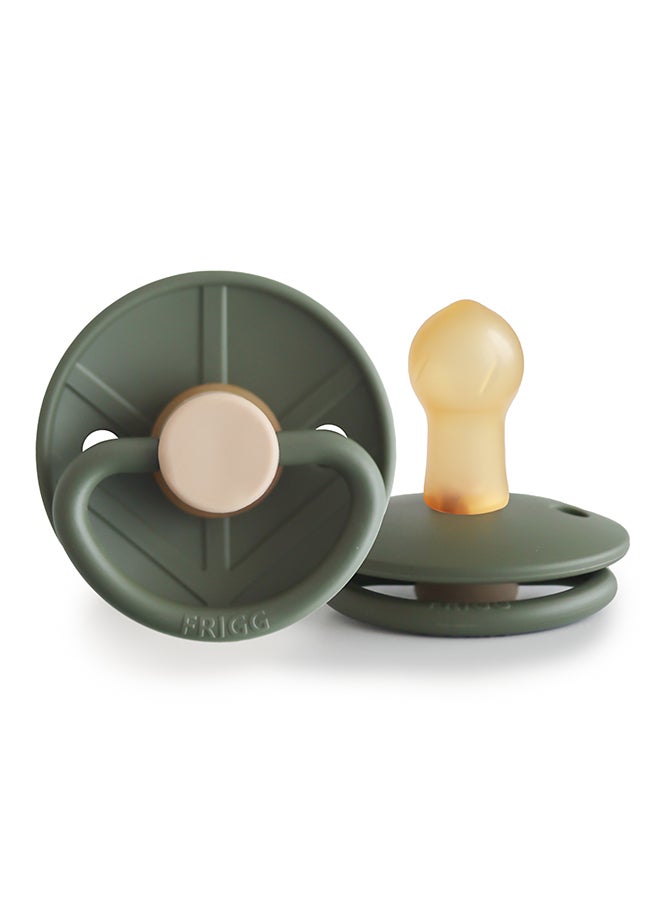FRIGG Little Viking Latex Baby Pacifier 0-6M 1-Pack Ragnar Olive - Size 1 - Image 2