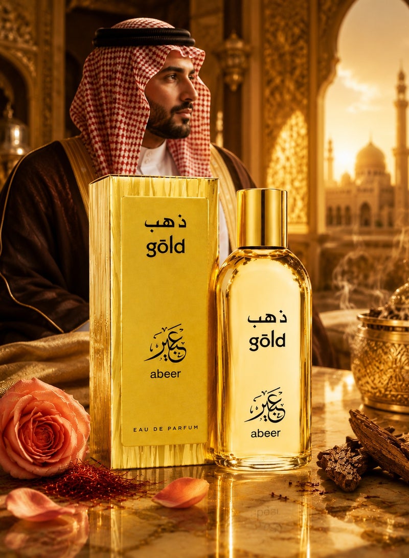 Abeer Gold Unisex Eau De Parfum 100ML – Oriental Oud & Vanilla Fragrance - Image 1