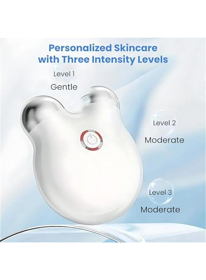 إسكدنيا جهاز تدليك الوجه الصغير مع 3 مستويات للشدة، مثالي للعناية بالبشرة خلال السفر، مناسب للنساء العاملات والأمهات المشغولات في مجال العناية بالبشرة وتغذية الجلد. - Image 2