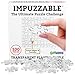 Funwares 100 قطعة ImPuzzable لغز شفاف صعب بشكل جنوني لتحفيز العقل للكبار من الأكريليك مع حواف زائفة وزوايا خاطئة هدية فيل أبيض مضحكة - Image 2
