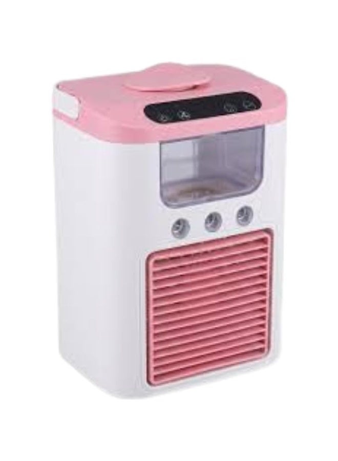 Air Cooler Mist Fan Portable Humidifier Mini Cooler For Home With 3 Speed Mode With Water Spray, 7 Color Led And Timer, Usb Personal Cooler Desk Fan -Multicolored - Image 5