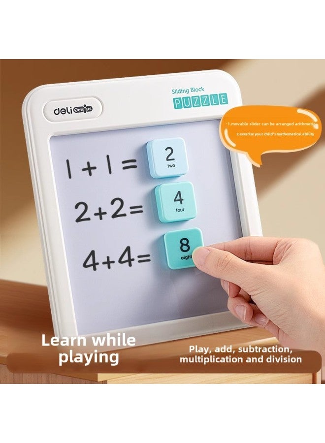 لعبة ألغاز انزلاقية مغناطيسية رقمية من Deli Huarong للأطفال في المدارس الابتدائية، لعبة ألغاز سودوكو مجمعة Jiugongge-اللون: متوسط [4*4] + tangram-المواصفات: افتراضي - Image 4