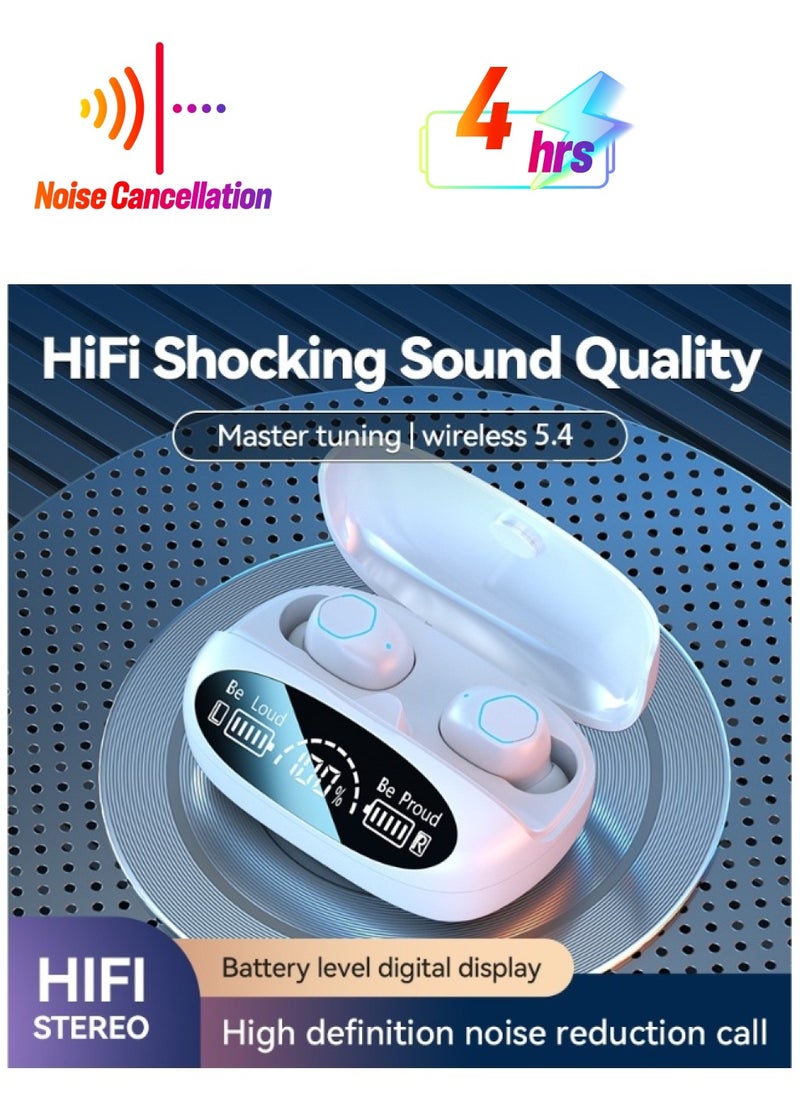Generic - TWS Wireless Earbuds/Headphone,HiFi Digital LED Display Stereo Gaming  Bluetooth Earphones Full Touch Control Built-in HD Microphone Immersive Sound Fast Stable/Auto Connection Headset for Smartphone - Image 1
