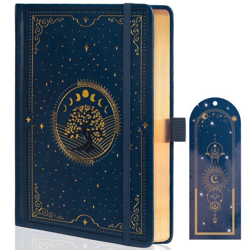 TIEFOSSI Tree of Life Journal, A5 Lined Journal for Women Men, Aesthetic Notebook with 316 Numbered Pages, Hardcover Vegan Leather Journals with Bookmark, 100 GSM Thick Paper - Image 1