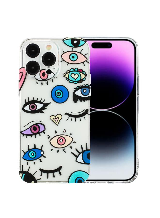 S-TOP Case For iPhone 14 Pro Colorful Painting Pattern TPU Phone Case - Image 1