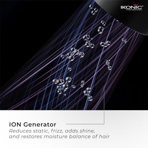 Ikonic 1600 Watts Revolutionary ID-2.0 Hair Dryer, 1600 BLDC Motor, 11000 RPM, 2 Magnetic Nozzles,1 Magnetic diffuser,ION Generator, Black and Metallic Silver - Image 3