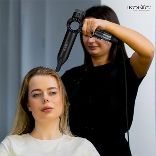 Ikonic 1600 Watts Revolutionary ID-2.0 Hair Dryer, 1600 BLDC Motor, 11000 RPM, 2 Magnetic Nozzles,1 Magnetic diffuser,ION Generator, Black and Metallic Silver - Image 5
