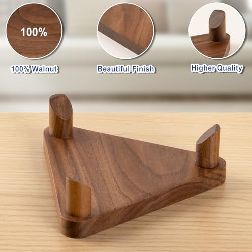 PUERSI Ball Stand Display Stand for Basketball Football Soccer Volleyball, Walnut Ball Holder Case Rack - Image 5