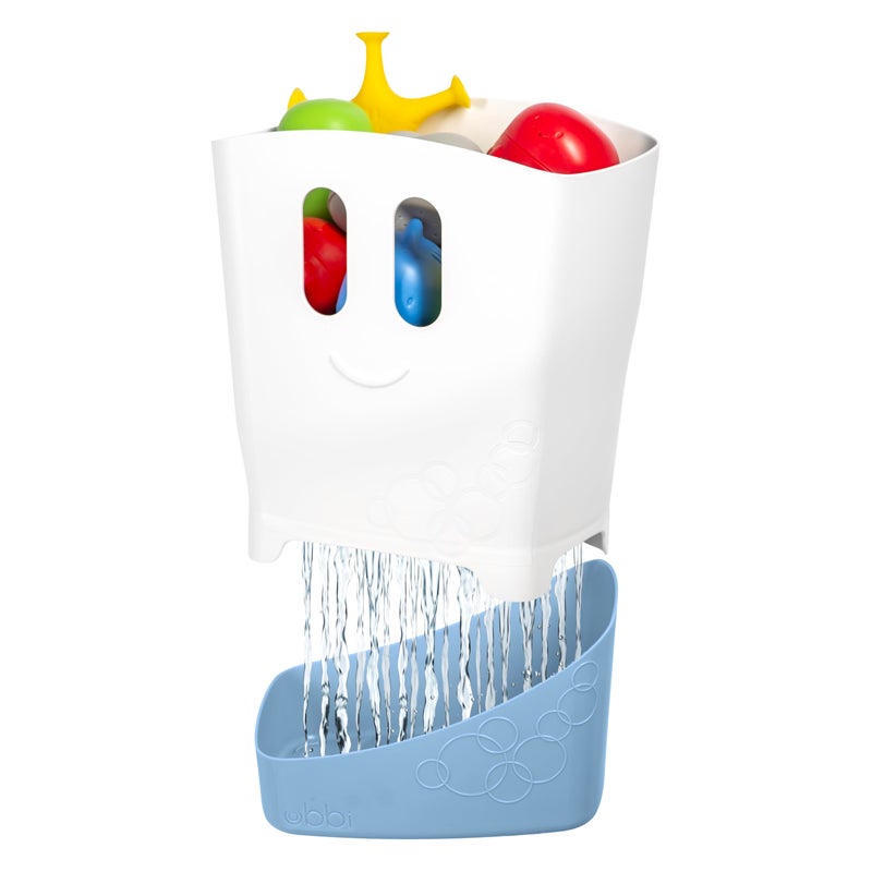 Ubbi Stand Up Bath Toy Storage Organizer, Bath Caddy with Removable Drying Rack Bin for Toddlers and Baby, Cloudy Blue - Image 1