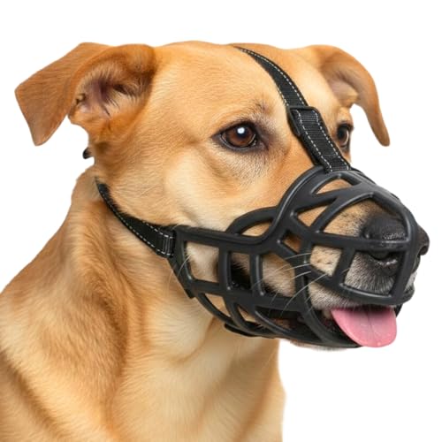 A+a Pets' Soft Muzzle for Dogs | No Biting, No Chewing, No Scavenging | Breathable and Adjustable | Easy Water Sipping (Size3-M) - Image 1