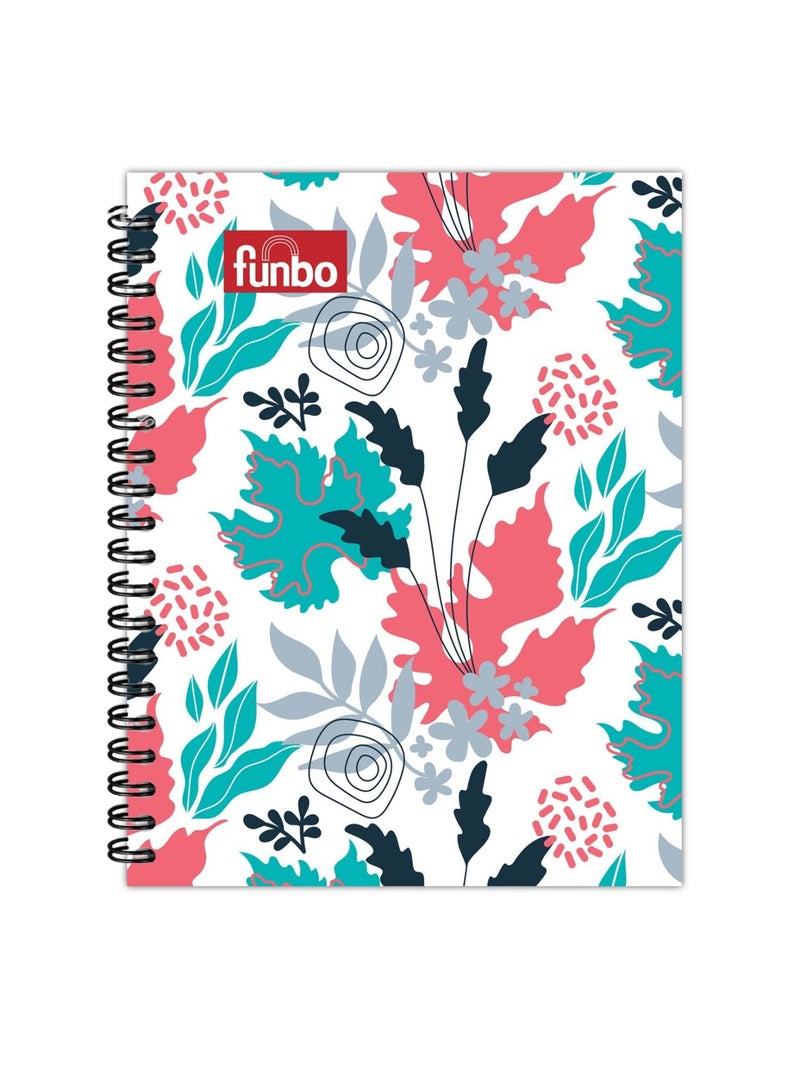 Funbo دفتر ملاحظات بحجم A5 بخط واحد مع غلاف PP 80 ورقة - Image 1