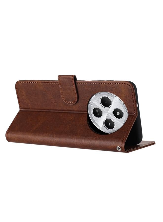 S-TOP Case For Redmi 14C 4G Solid Calf Texture Flip Leather Phone Case - Image 4