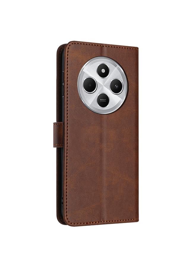 S-TOP Case For Redmi 14C 4G Solid Calf Texture Flip Leather Phone Case - Image 3