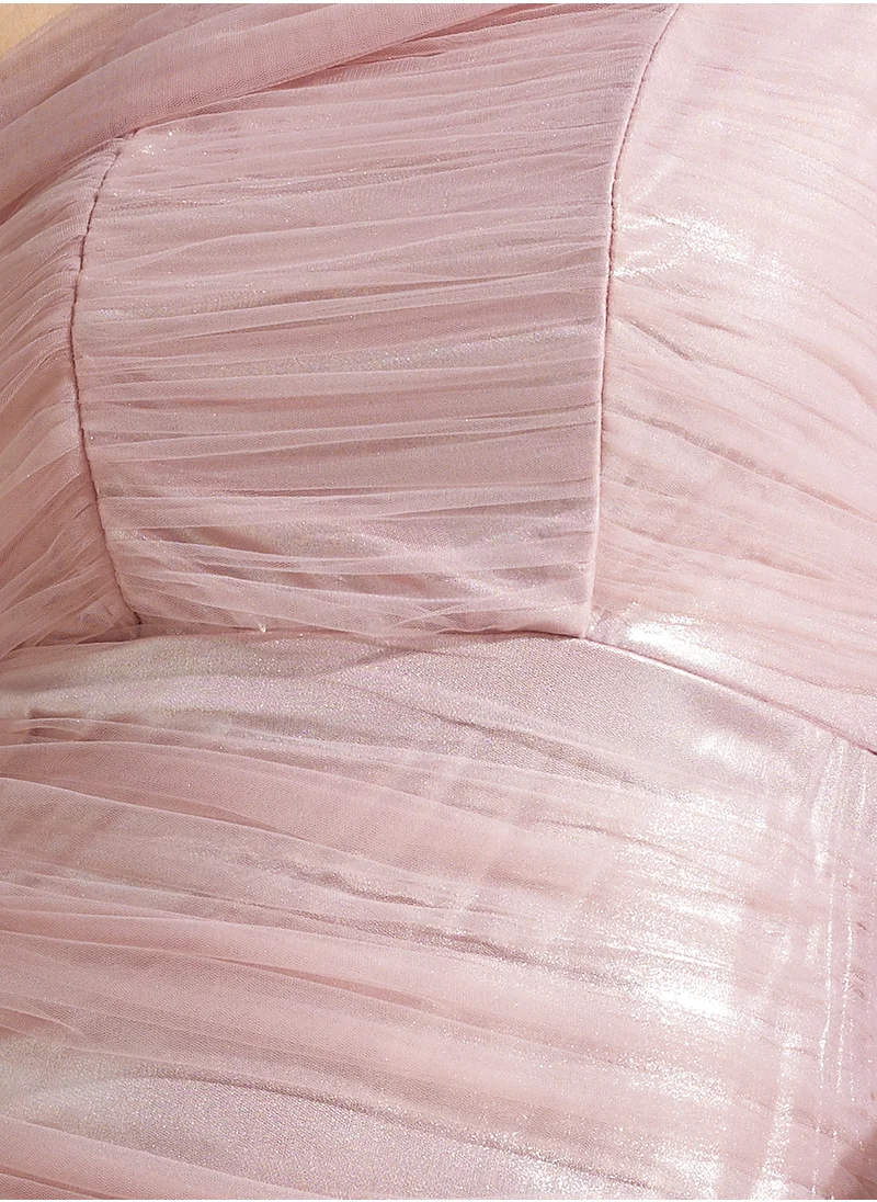 Namshi x Ruched One-Shoulder Dress