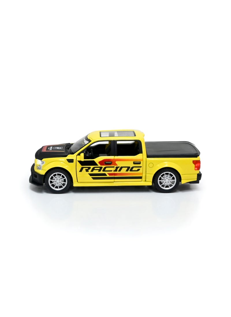 Toyland 1/22 Scale Simulation Alloy Track Sports Miniature Model Diecast Metal Pull Back Action Car Toy with Light Sound and Openable Doors Hood Trunk  - Image 3