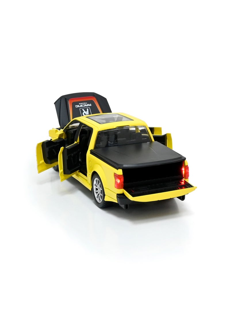 Toyland 1/22 Scale Simulation Alloy Track Sports Miniature Model Diecast Metal Pull Back Action Car Toy with Light Sound and Openable Doors Hood Trunk  - Image 4