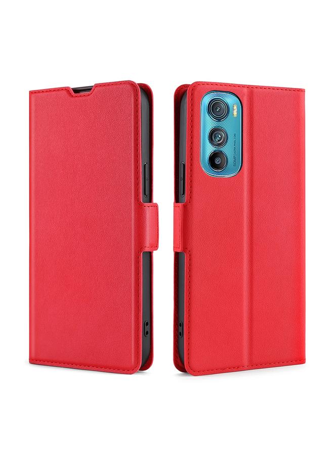 اس-توب جراب لهاتف Motorola Edge 30، جراب جلدي رفيع للغاية مع إبزيم جانبي قابل للطي أفقيًا - Image 1