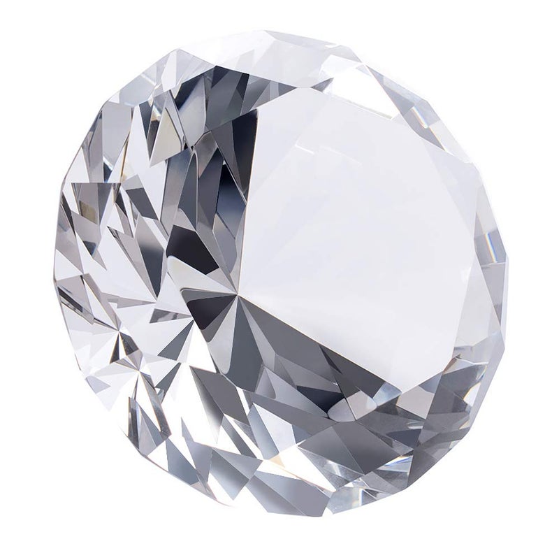 LONGWIN 100mm(3.9") Crystal Diamond Paperweight Nail Dispaly Prop Wedding Favor Centerpieces Home Decor(Clear) - Image 1