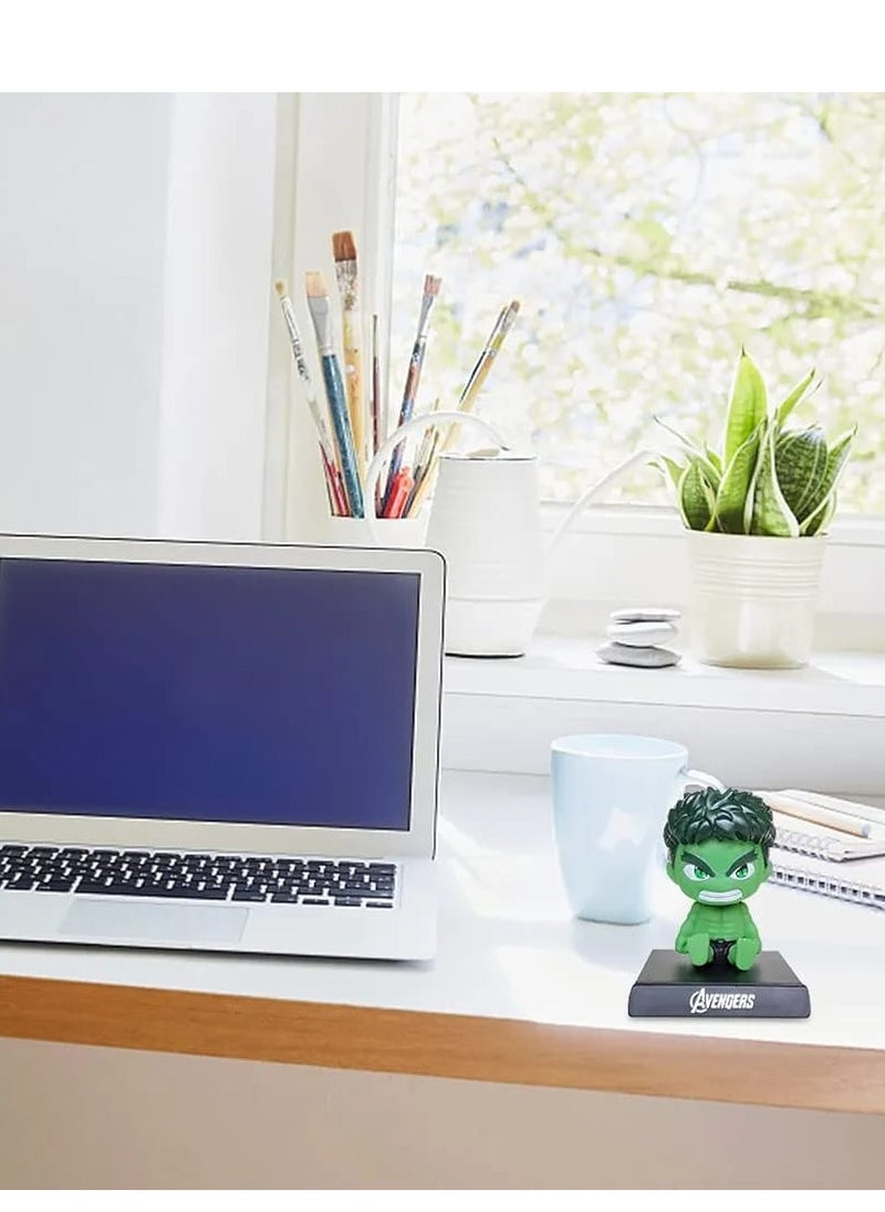 Generic - Avengers Shaking Head Car Decoration, Car Shaking Head Figurine Ornament, Hulk Figurine Creative Car Accessories Action Figure Shaking Head Doll Hand-Made Model Mobile Phone Holder - Image 1