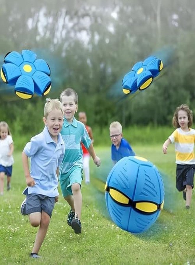 WOLTAX Magic Deformation UFO Ball Frisbee Toy, 2-in-1 Transforming Bouncing Ball Outdoor Sports Game for Kids Boys & Girls, Random Color - Image 3