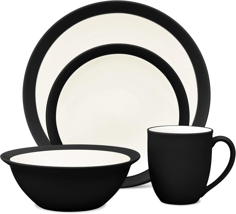 Noritake Colorware Graphite 4Piece Curve Place Setting Service for 1 - Image 1
