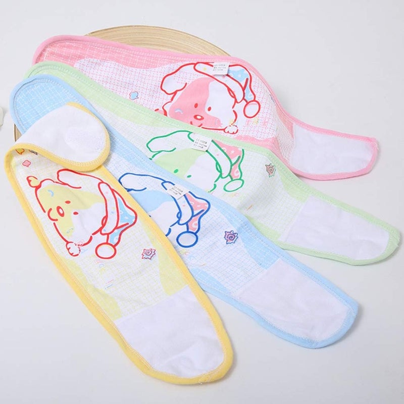 comfrt 4pcs Baby Belly Binder Cartoon Umbilical Cord Band Navel Band Abdominal Binder Wrap Belly Band,Hernia Belt for Newborn Baby Infant - Image 4