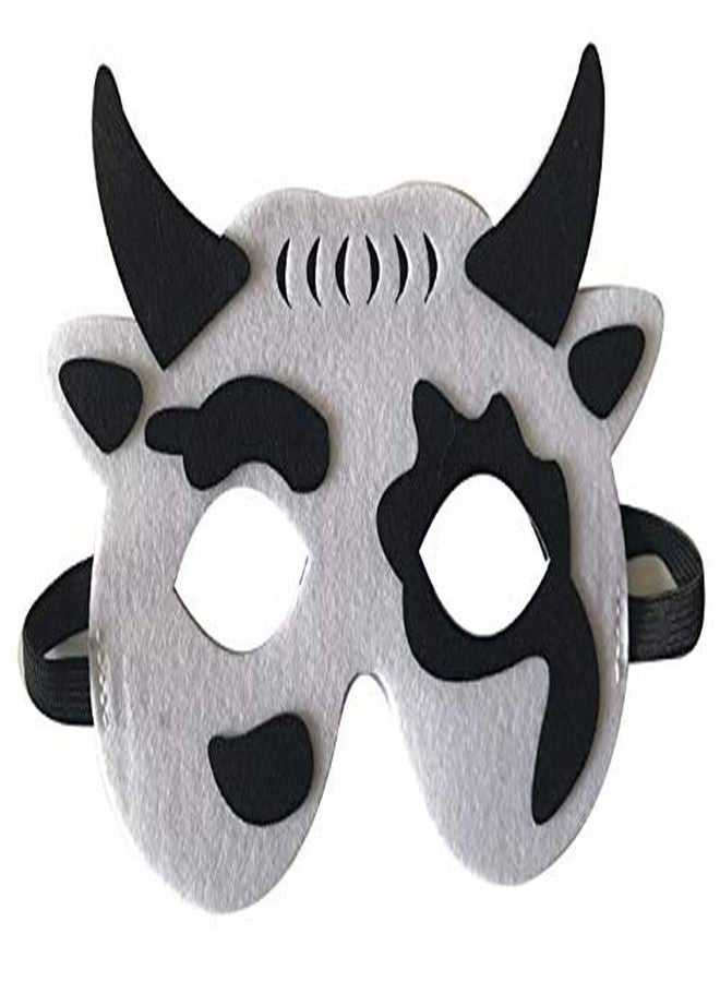 Elibelle 3 Piece Felt masks animal Halloween masks Dress-Up party accessory Parent-child game(Cow) - Image 4