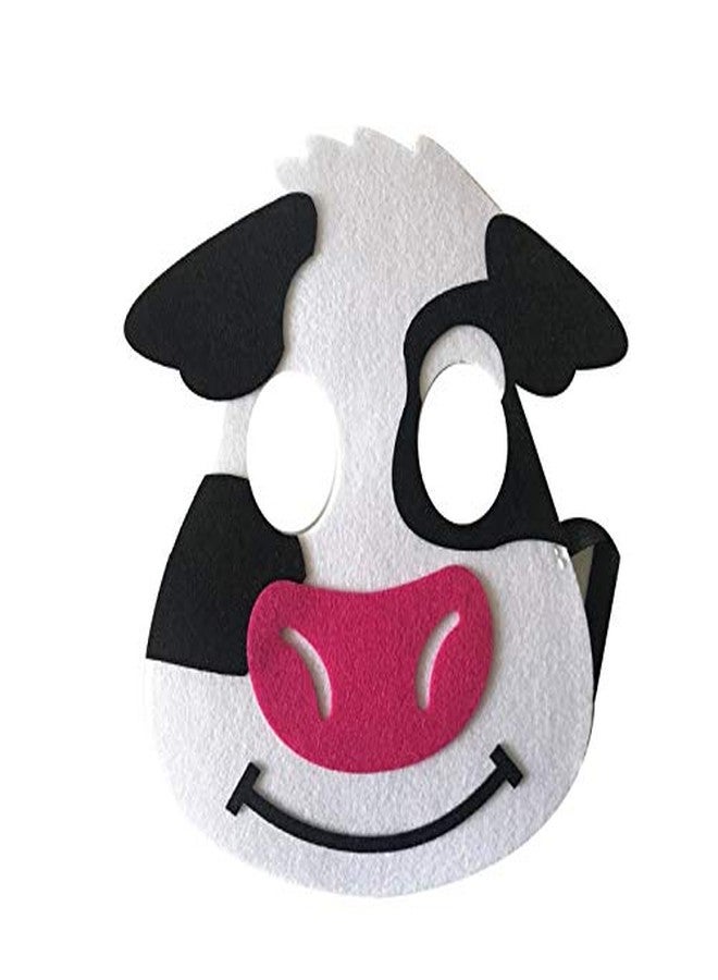 Elibelle 3 Piece Felt masks animal Halloween masks Dress-Up party accessory Parent-child game(Cow) - Image 2