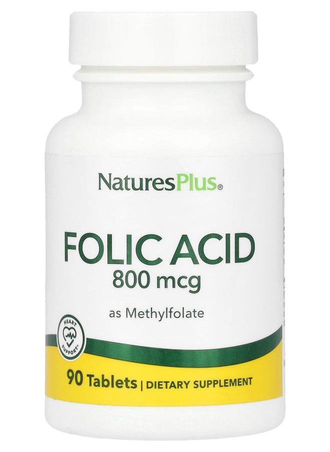NaturesPlus Folic Acid as Methylfolate  800 mcg 90 Tablets 