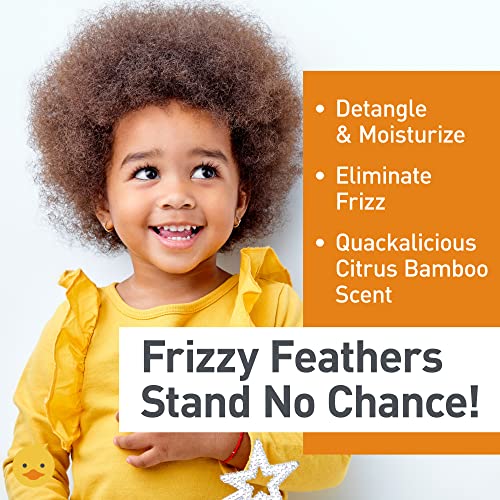 FuzzyDuck Kids Detangler & Leave-in Conditioner – Lightweight Moisturizer for Frizz Control & Curl Definition, Hydrates & Softens Dry Hair with Aloe, Sea Botanicals & Honey (Citrus Bamboo, 8oz) - Image 2