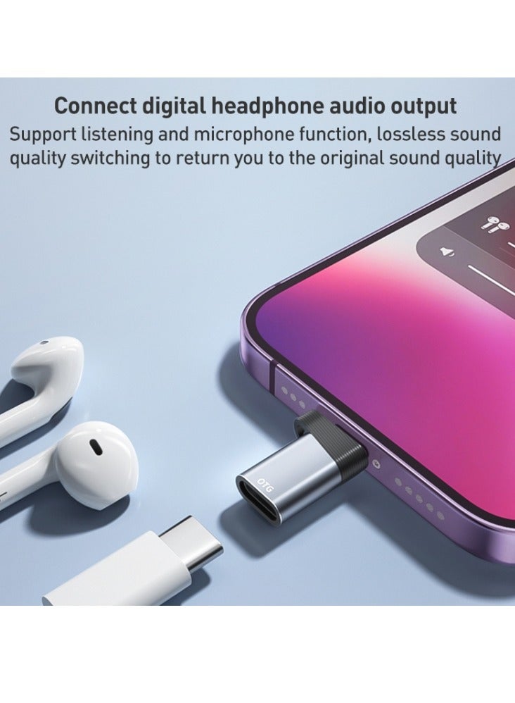 30W 8 Pin Male to USB-C/Type-C Female Adapter, Apple, Smasung, I Pad, I Phone