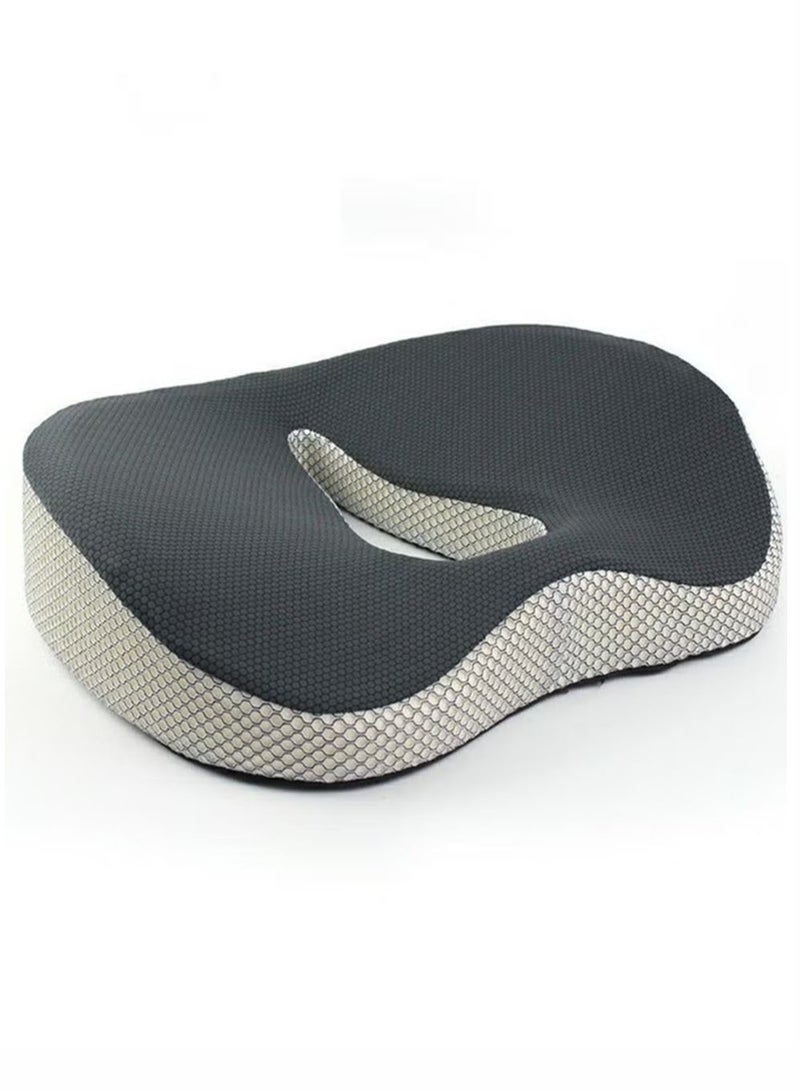 EzzySo Seat Cushion Memory Foam Chair Pad for Tailbone Pain Relief Breathable Orthopedic Coccyx Cushion Ergonomic Seat Cushion with Double Layer Elastic Breathable Net for Office Chair Gaming Chair Wheelchair Car Seat - Image 1