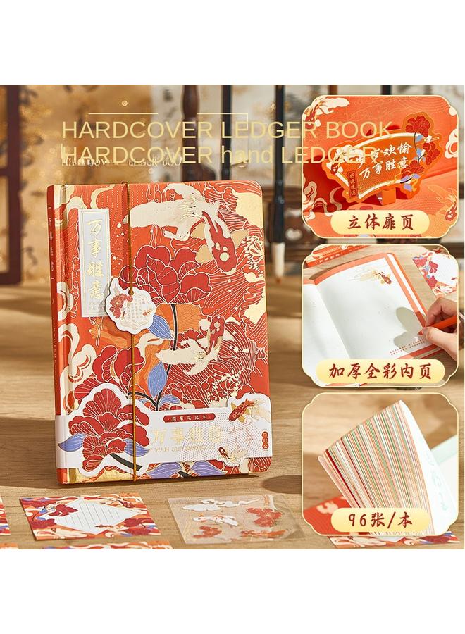 Bluejw Notebook Gift Box Suit New Forbidden City Wenchuang Chinese Style Koi Hand Account Gift Box Business Stationery - Image 5