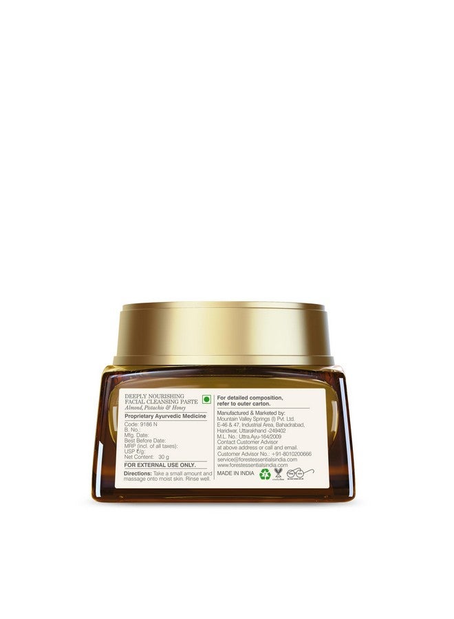 Forest Essentials Facial Cleansing Paste for Dry Skin | with Almond Pistachio & Honey | Daily Exfoliating Face Scrub | Moisturising Face Exfoliator | Milk & Honey Face Scrub - Image 5