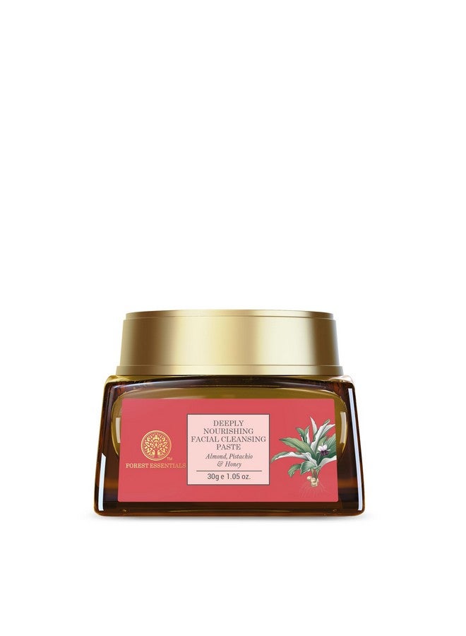 Forest Essentials Facial Cleansing Paste for Dry Skin | with Almond Pistachio & Honey | Daily Exfoliating Face Scrub | Moisturising Face Exfoliator | Milk & Honey Face Scrub - Image 1