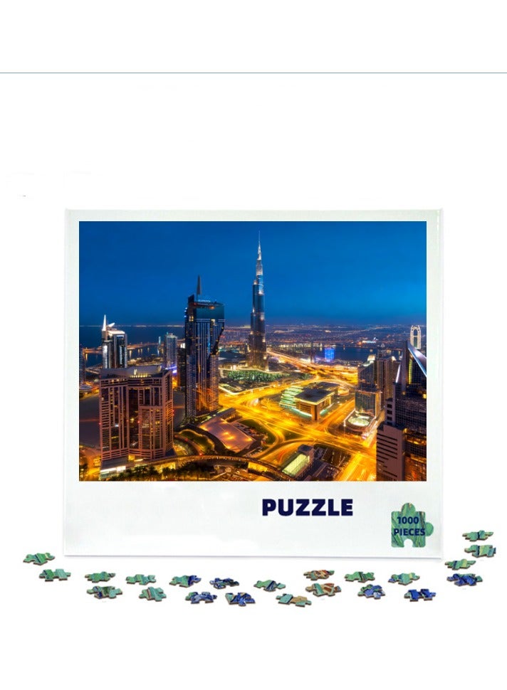 Anna 1000-Piece Colorful Cityscape Puzzle for Mind Development - Image 1